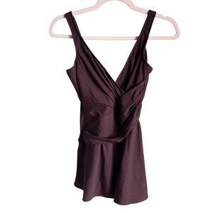 Miraclesuit Swimsuit 8 Brown Women's Swim Dress One Piece Bathing Suit